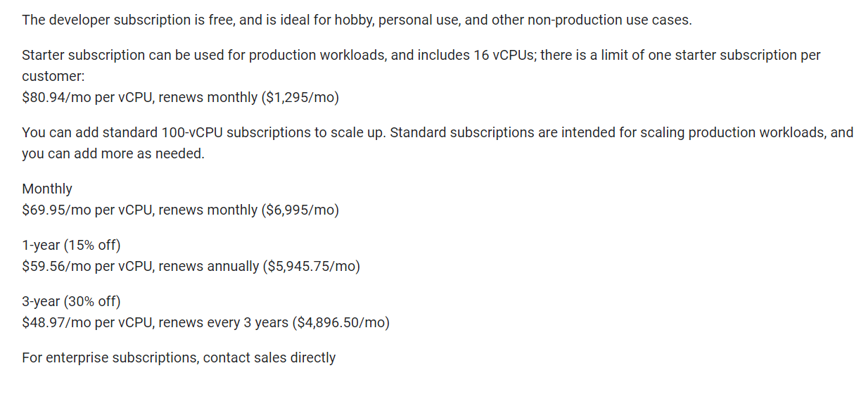 AlloyDB Omni pricing