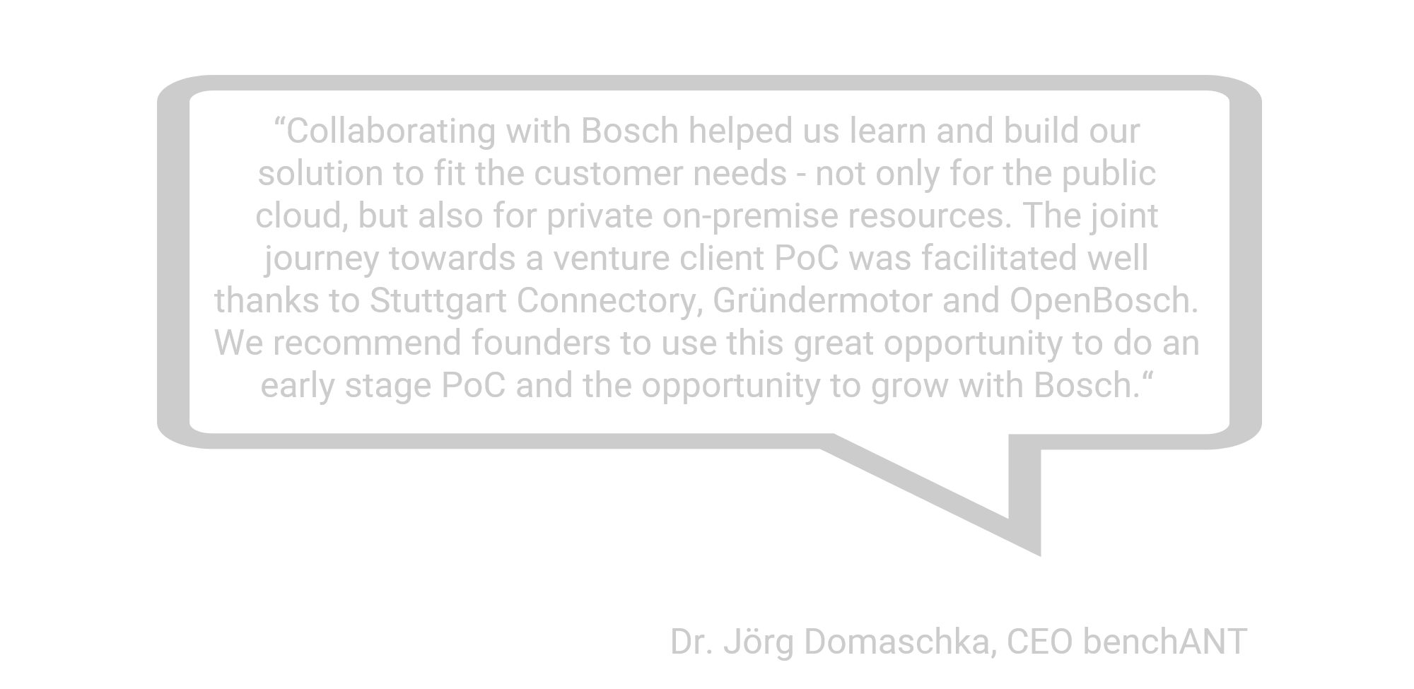 Official statement with Bosch